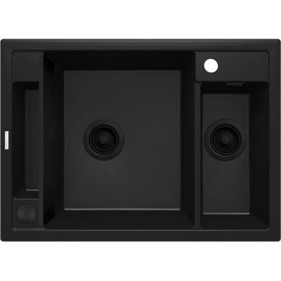 1.5-bowl magnetic granite sink