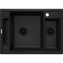 1.5-bowl magnetic granite sink