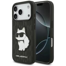 Karl Lagerfeld Saffiano Mono Patch Choupette Case for iPhone 18 Pro / 17 Pro – black