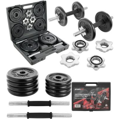 7. CAST IRON DUMBBELL 19 KG (2x9.5 KG) ENERO FIT CASE