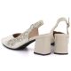 4. Beige leather pumps with strap Cambell 35306