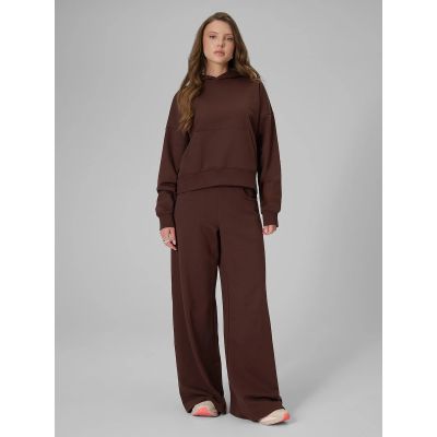 4. Women's wide-leg sweatpants 4F 4FRSS26TTROF2011-80S