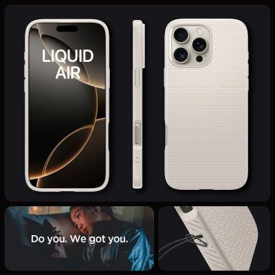 12. Spigen Liquid Air Case for iPhone 16 Pro Max - Titanium