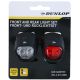 6. BLACK DUNLOP SILICONE LED BIKE LIGHT KIT FRONT AND REAR