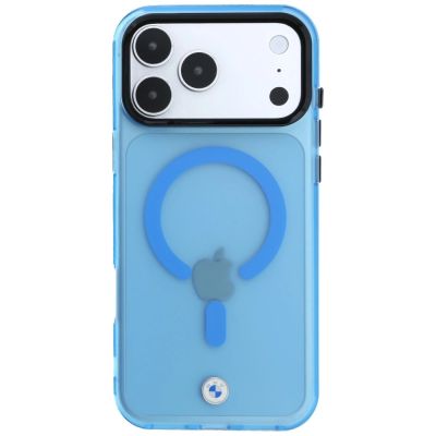 3. BMW Sign Frosted IML & Metal Logo MagSafe Case for iPhone 18 Pro / 17 Pro - Blue