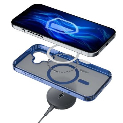 7. 3mk Frosty MagCase Blue Case for Apple iPhone 16 - blue