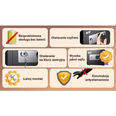 6. Extralink Lock Star M-30 Mechanical Combination Safe