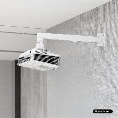 11. MACLEAN Wall Mount / Wall Bracket for Projector, White, MC-205 W