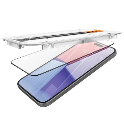 11. Spigen Glas.tR EZ Fit FC Tempered Glass for iPhone 15 Plus - Black