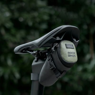 6. Rockbros DB006 Bicycle Saddle Bag 0.2L - Black and Green