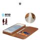 3. Dux Ducis Hivo Samsung Galaxy S25 Edge Case with Flip and RFID Protection - Brown