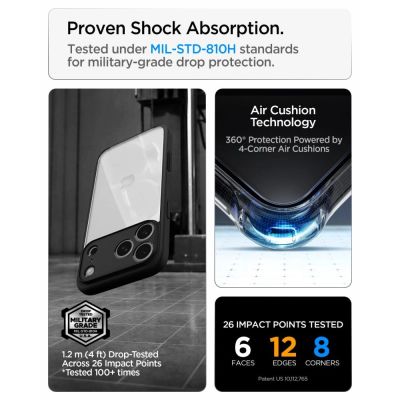 9. Spigen Ultra Hybrid Case for iPhone 18 Pro / 17 Pro - Matte Black