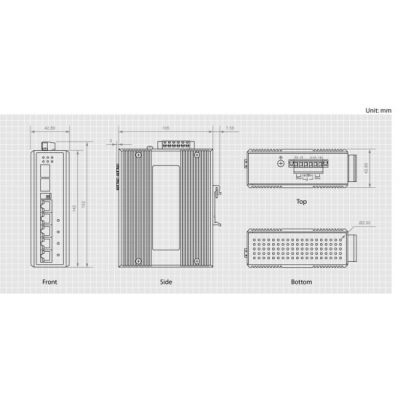 2. LevelOne Industrial GB Switch 6-Port/IP30+DIN 1Gbps