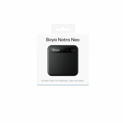 12. BOYA Notra Neo Voice Recorder with AI Transcription - Black