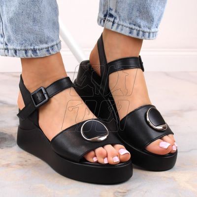 6. Filippo leather wedge sandals W DS4411 black