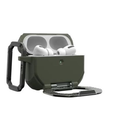 2. UAG Monarch – Protective Case for AirPods Pro 3 (olive/silver)
