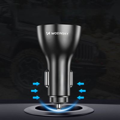 4. Wozinsky WCCAW 50W 4x USB-A QC car charger - white