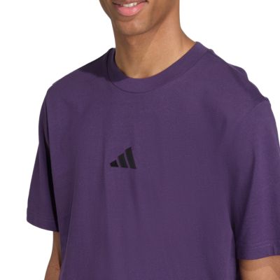 17. Men's adidas Essentials Small Logo Single Jersey Purple JW6232