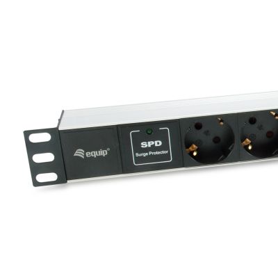 4. Equip 333315 PDU Power Distribution Unit 7 x Network Sockets 1U Black, Silver