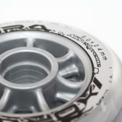 2. PU 80x24 82A TRANSPARENT WHEELS (4 pcs.) NILS EXTREME