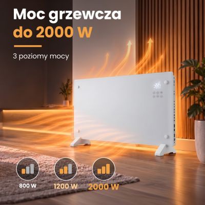 13. Extralink Smart Glass Heater 2000W | White