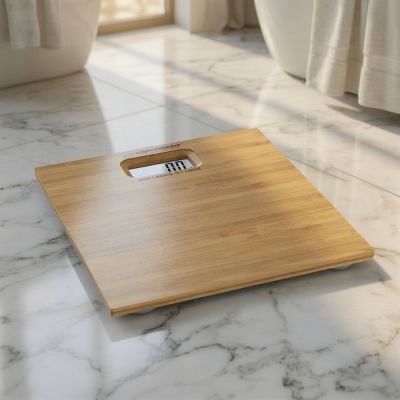 6. Esperanza Bamboo EBS012 Bathroom Scale (Brown)