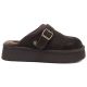 2. Women's leather insulated flip-flops on a chocolate platform Big Star UU274697
