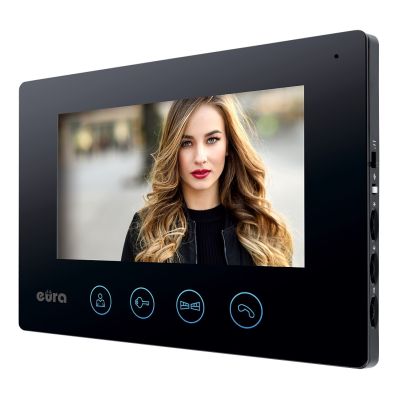 11. EURA VDP-90A3 DELTA video intercom + black monitor