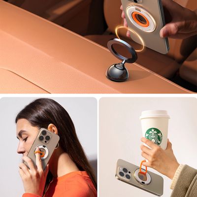 14. Joyroom JR-ZS383 MagSafe magnetic phone holder - orange