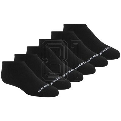 Skechers 6pk Core Lowcut Lg Socks S118209-BLK Black 35-38