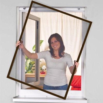 53. MOSQUITO NET WINDOW ALU 100X120 BROWN PLUS