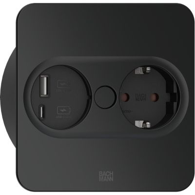 2. Bachmann 946.105 Electrical Socket Type F + USB A + USB C Stainless Steel