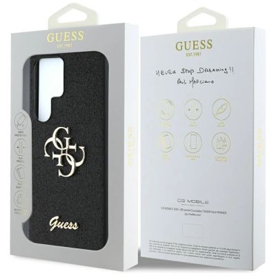 8. Guess Fixed Glitter Big 4G Metal Logo case for Samsung Galaxy S25 Ultra black