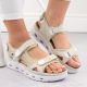 4. Comfortable Velcro sandals Rieker W RKR691 beige