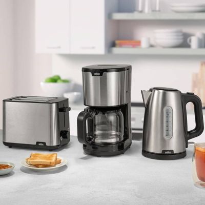 5. Braun PurShine WK102AI-WK1500BK Electric Kettle 1.7 L 2200 W Black, Stainless Steel