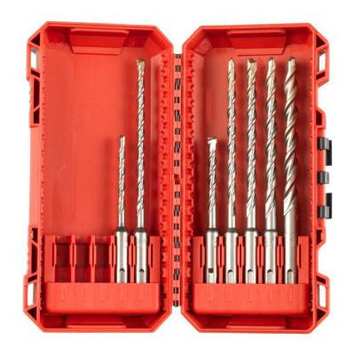 MILWAUKEE SDS PLUS M2 DRILL SET. 7pcs /5-6-8x110mm - 6-8-10-12x160mm/