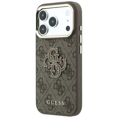 2. Guess 4G & Big Resin Logo Case for iPhone 17 Pro Max / 18 Pro Max - Brown