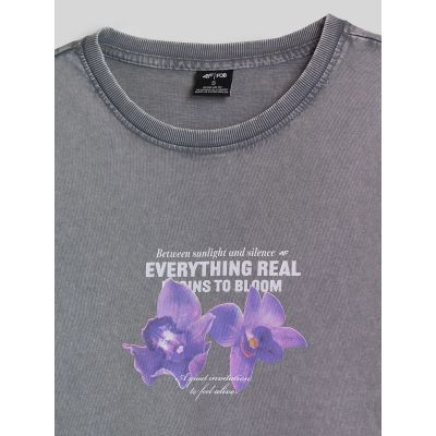 5. Women's regular printed T-shirt 4F 4FRSS26TTSHF4513-27S
