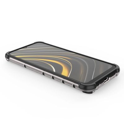 11. Honeycomb Case armor cover with TPU Bumper for Xiaomi Poco M3 transparent