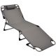 30. FOLDING CAMPING BED, 3-POSITION, 188 X 73 X 28 CM, DARK GREY