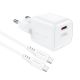 4. Acefast A77 Mini PD 30W GaN wall charger + USB-C cable - white