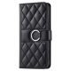 11. Samsung Galaxy A37 5G Leather Wallet Case with Stand and Shoulder Strap - Black