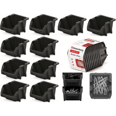 BINEER SHORT WORKSHOP BIN SET 10 PCS BLACK KISTENBERG