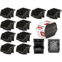 BINEER SHORT WORKSHOP BIN SET 10 PCS BLACK KISTENBERG