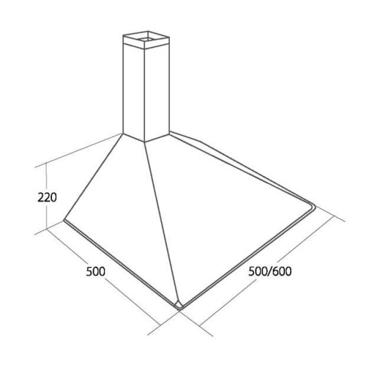 3. Chimney Hood AKPO WK-5 SOFT 60 INOX (600 mm; stainless steel)