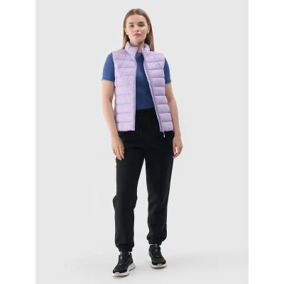 2. Women’s quilted down vest with stand-up collar 4F 4FWAW24TVJAF139-52S