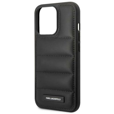 6. Karl Lagerfeld Puffy Elongated Logo Case for iPhone 14 Pro Max - Black