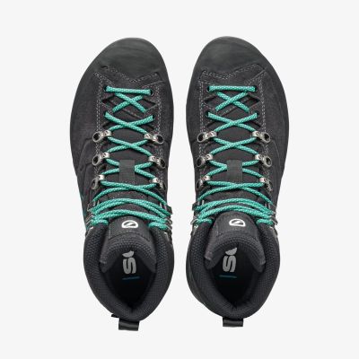 5. Scarpa Mescalito TRK GTX women's trekking shoes - tropical green/dark anthracite