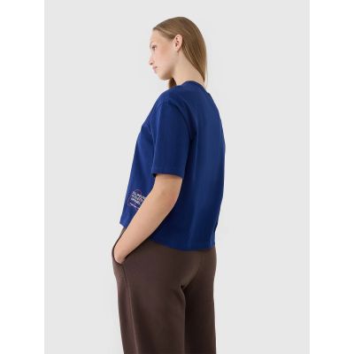 3. Women's oversize printed T-shirt 4F 4FWSS25TTSHF1971-30S