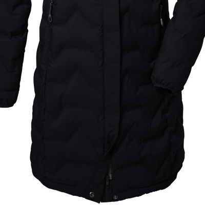 4. Killtec KOW 9 women's technical parka, quilted, hooded, zippered, waterproof, black (41806/200)